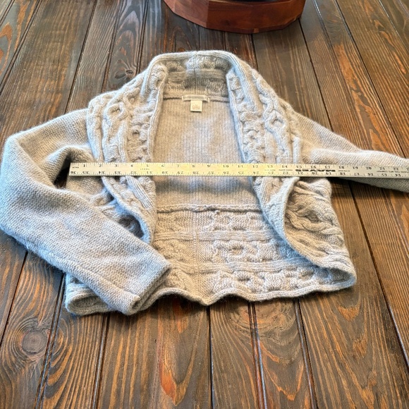 Sarah Spencer Womens Cardigan Shrug Sweater Cable Knit Wool Blend - Picture 2 of 7